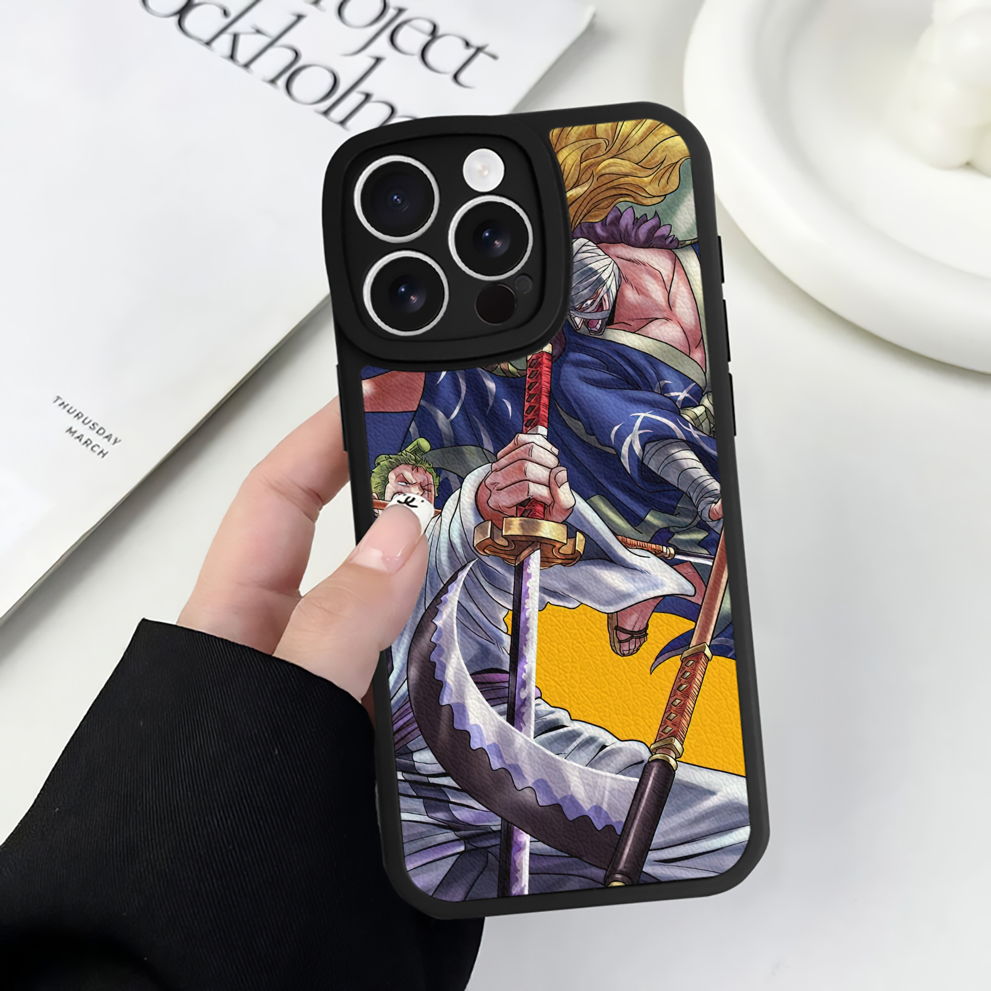（画像用） ワンピース ONE PIECE 【iPhone 16シリーズ対応】シリコンスマホケース（レザー調） 材質：シリコン